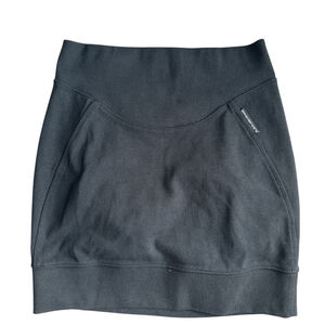Alexander Wang Black Jersey Cotton Mini Skirt Casual Size S